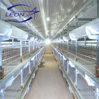 Leon Series  poultry farming equipment H type Broiler Battery chicken cage system